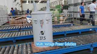 37.5/75/10/25kV 단상 주상장착형 변압기 - 다중 전압 출력